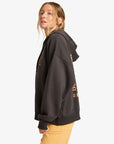 Billabong Womens El Sol Zip Up Hoodie - Off Black - ManGo Surfing