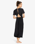 Billabong Womens Jet Set Midi Dress - Black Pebble
