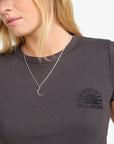 Billabong Womens Low Sun T-Shirt - Off Black - ManGo Surfing