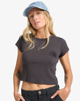 Billabong Womens Low Sun T-Shirt - Off Black - ManGo Surfing