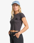 Billabong Womens Low Sun T-Shirt - Off Black - ManGo Surfing