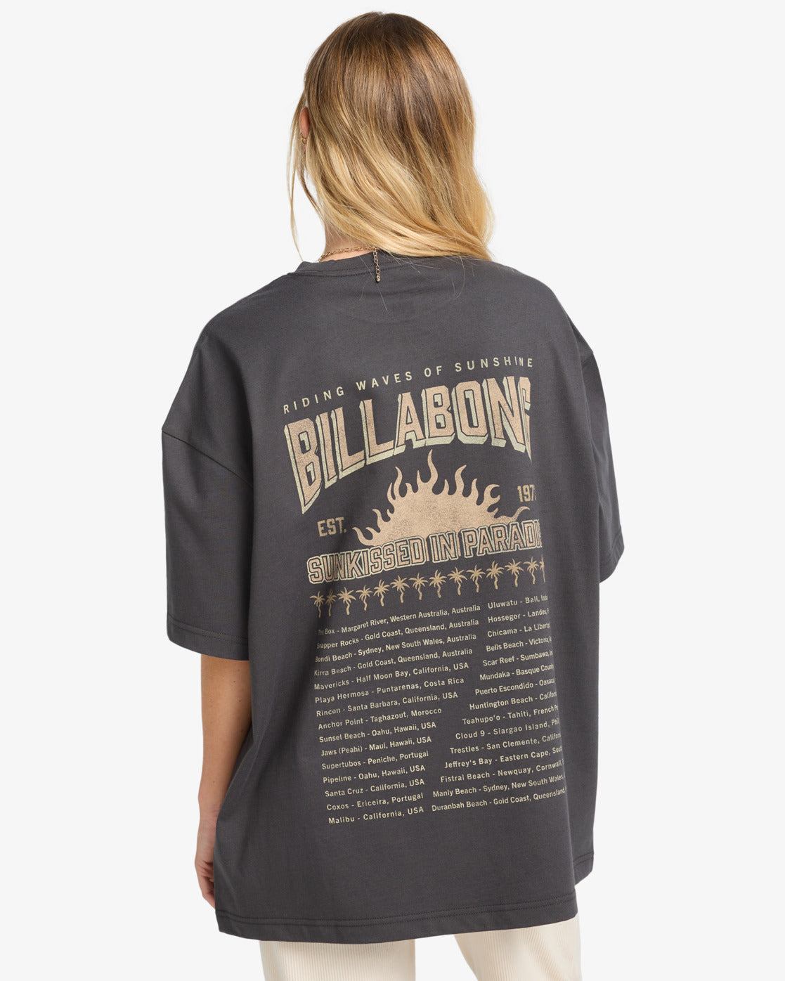 Billabong Womens Paradise Sunkiss T-Shirt - Off Black - ManGo Surfing