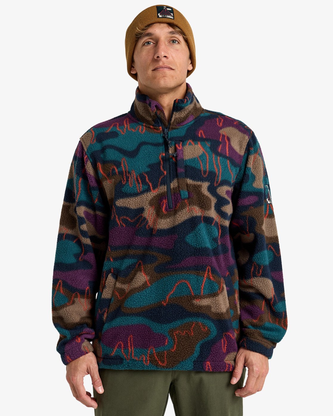 Billabong Mens Boundary Taaffe Fleece Top - Camo - ManGo Surfing