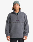 Billabong Mens Boundary Tombstone Half Zip Mock Neck Fleece - Pewter - ManGo Surfing