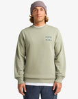 Billabong Mens Foundation Crew Sweatshirt - Grey Green - ManGo Surfing