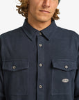 Billabong Mens Del Mar Flannel Long Sleeve Shirt - Dark Navy - ManGo Surfing