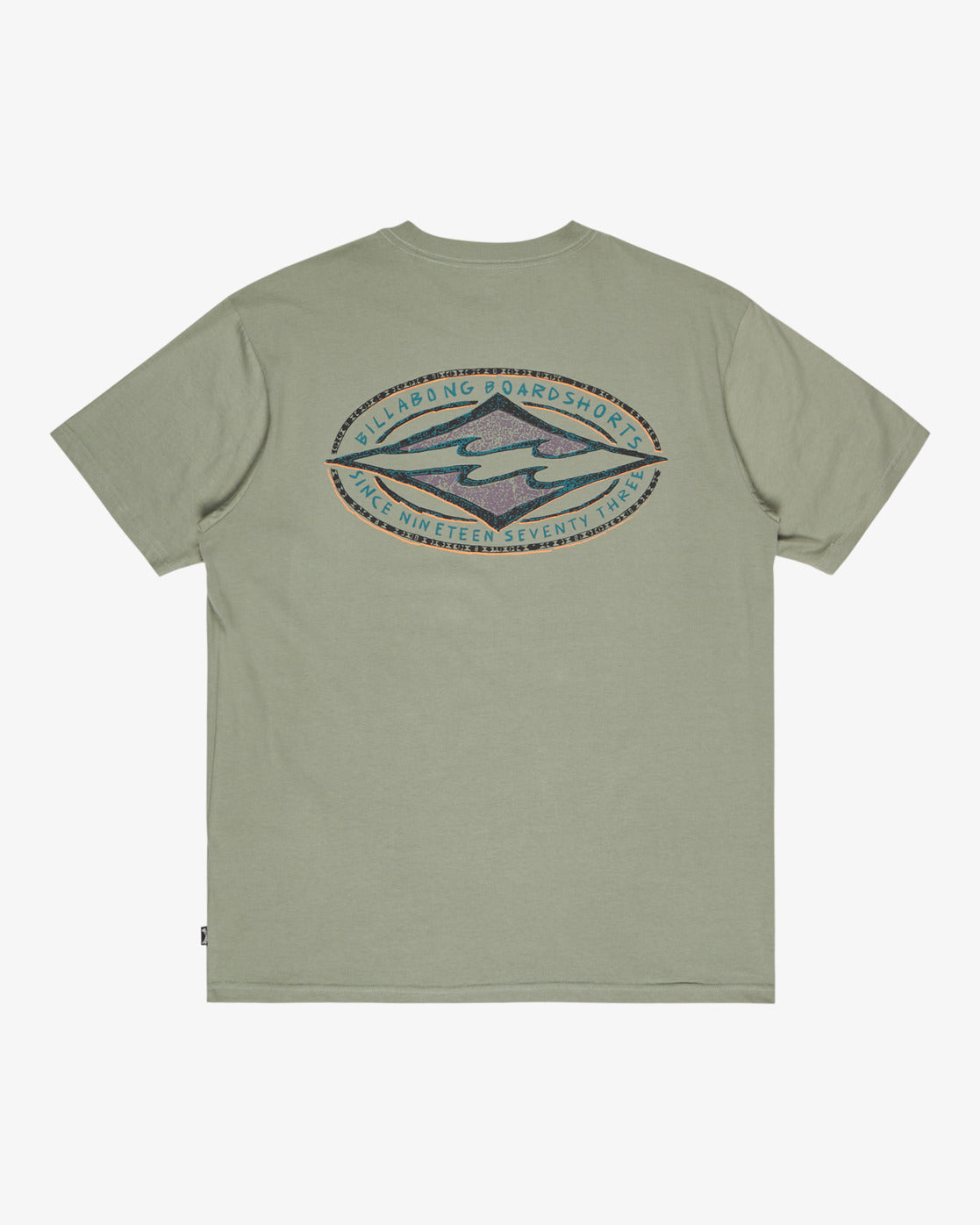 Billabong Mens Diamond Vision T-Shirt - Grey Green - ManGo Surfing