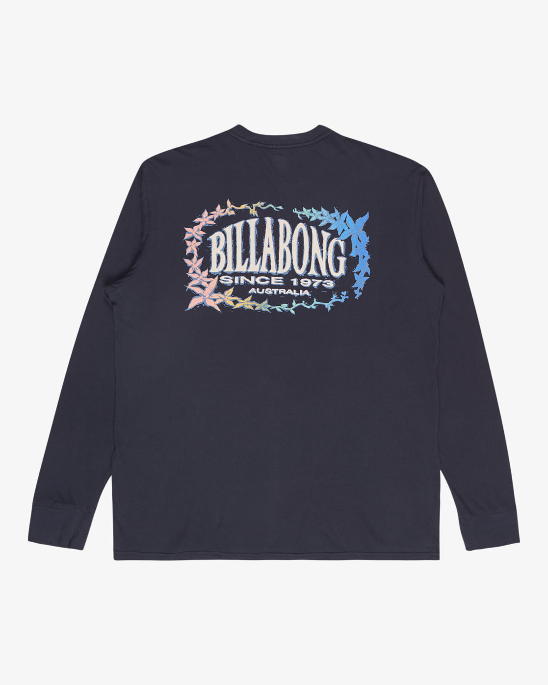 Billabong Mens The Bay Wave Washed Long Sleeve T-Shirt - Dark Navy - ManGo Surfing
