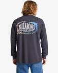 Billabong Mens The Bay Wave Washed Long Sleeve T-Shirt - Dark Navy - ManGo Surfing