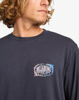 Billabong Mens The Bay Wave Washed Long Sleeve T-Shirt - Dark Navy - ManGo Surfing