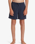 Quiksilver Boys Everyday Solid 14" Swim Shorts (8-16 Yrs) - Dark Navy - ManGo Surfing