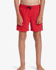 Quiksilver Boys Everyday Solid 14" Swim Shorts (8-16 Yrs) - High Risk Red - ManGo Surfing