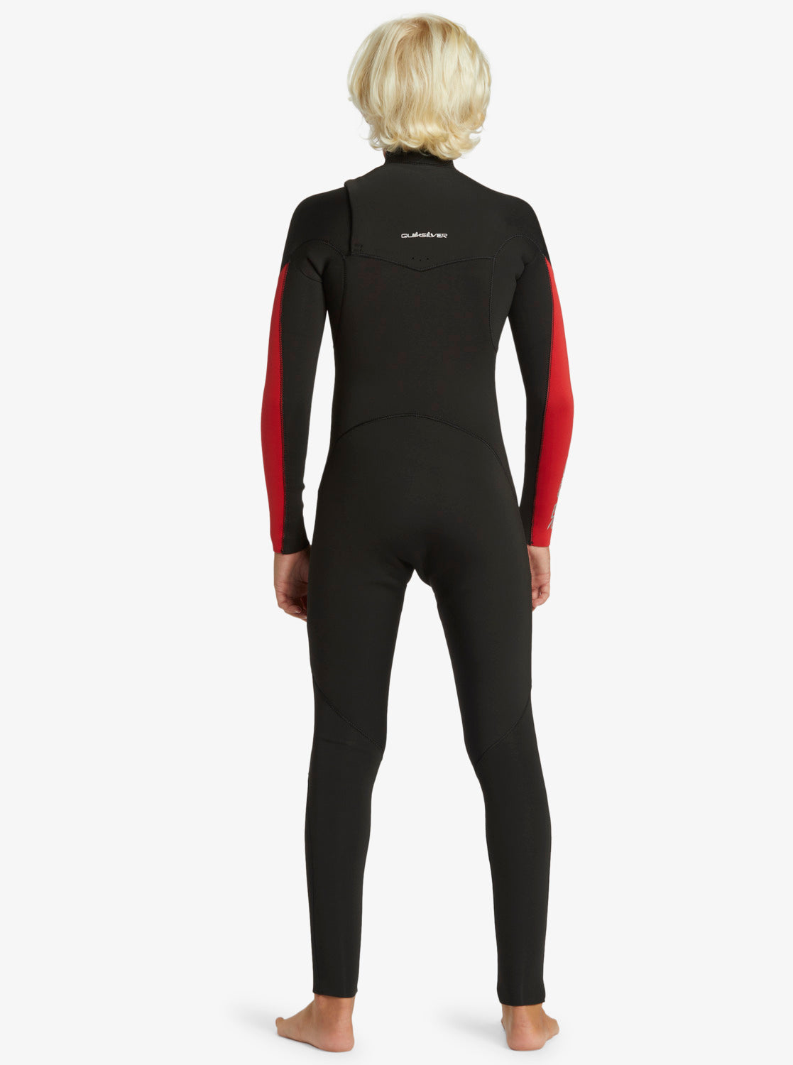 Quiksilver Boys 3/2mm Everyday Sessions Chest Zip Wetsuit (8-16 Years) - High Risk Red - ManGo Surfing