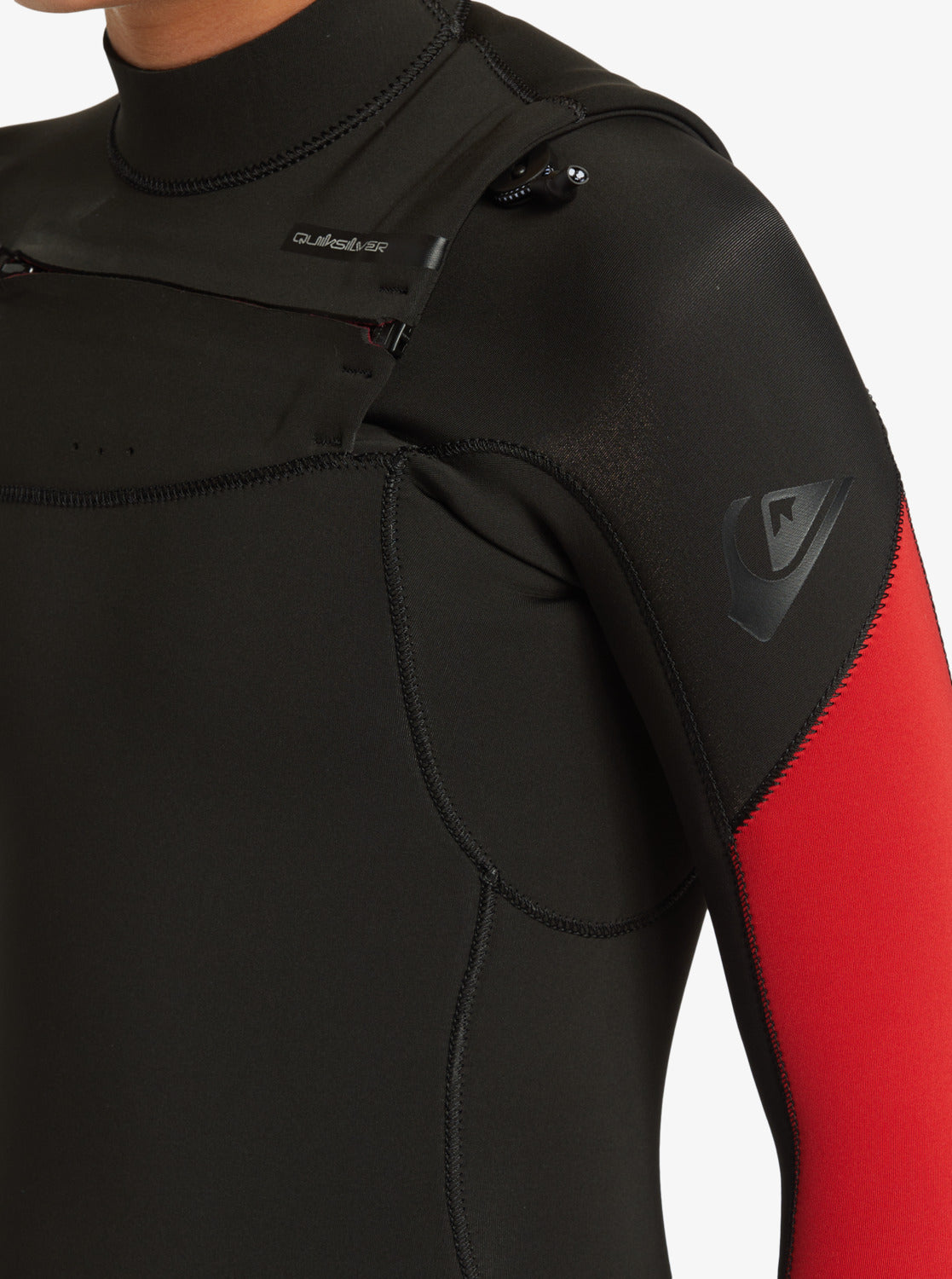 Quiksilver Boys 3/2mm Everyday Sessions Chest Zip Wetsuit (8-16 Years) - High Risk Red - ManGo Surfing