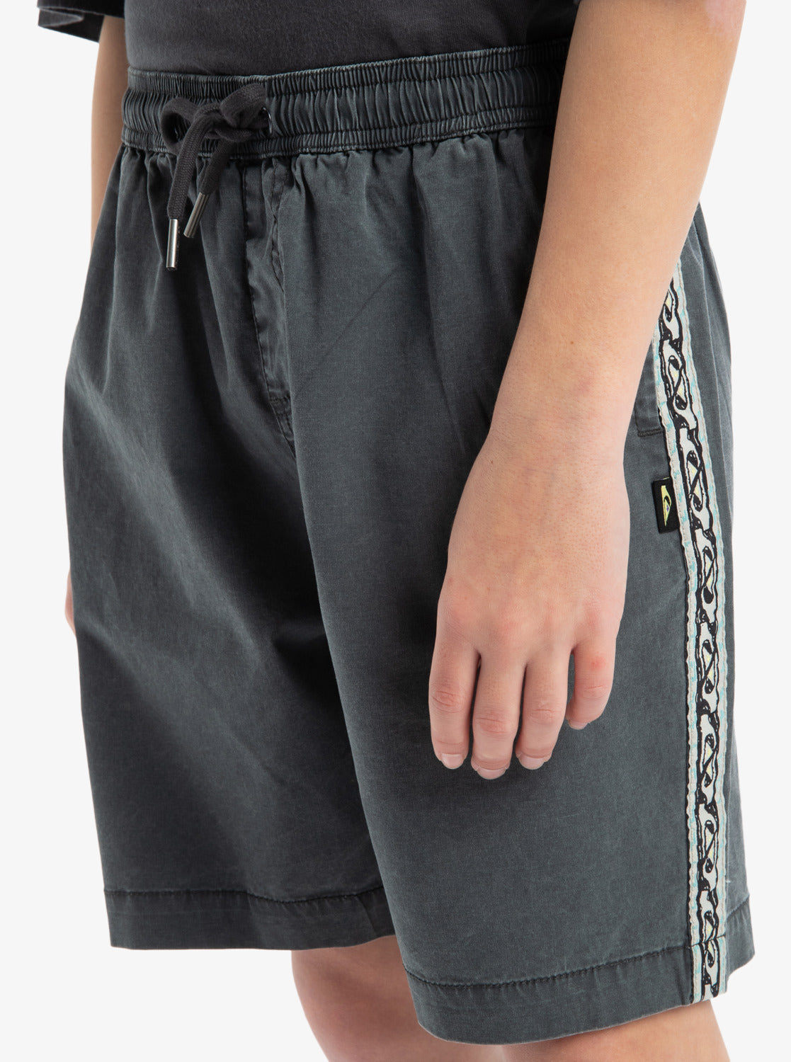 Quiksilver Boys Taxer Global Heat Elastic Waist Walkshorts (8-16 Yrs) - Dark Shadow - ManGo Surfing