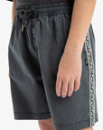Quiksilver Boys Taxer Global Heat Elastic Waist Walkshorts (8-16 Yrs) - Dark Shadow