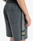 Quiksilver Boys Taxer Global Heat Elastic Waist Walkshorts (8-16 Yrs) - Dark Shadow