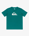 Quiksilver Boys EV Comp Logo T-Shirt (8-16 Yrs) - Teal Green - ManGo Surfing