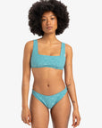 Quiksilver Womens Dark Roy Full Coverage Bikini Top - Brittany Blue - ManGo Surfing