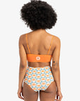 Quiksilver Womens Melly Medium Coverage Bikini Top - Coral Gold - ManGo Surfing