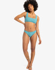 Quiksilver Womens Dark Roy Low Waist Bikini Bottoms - Brittany Blue - ManGo Surfing