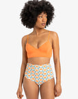 Quiksilver Womens Melly Full Coverage Bikini Bottoms - Brittany Blue Forever - ManGo Surfing