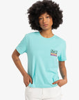 Quiksilver Womens Standard T-Shirt - Aqua Sky - ManGo Surfing
