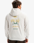 Quiksilver Mens Graphic Pullover Hoodie - White Marble Heather