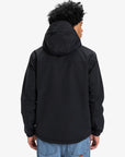 Quiksilver Mens Overcast 3K Warm Waterproof Jacket - Black - ManGo Surfing