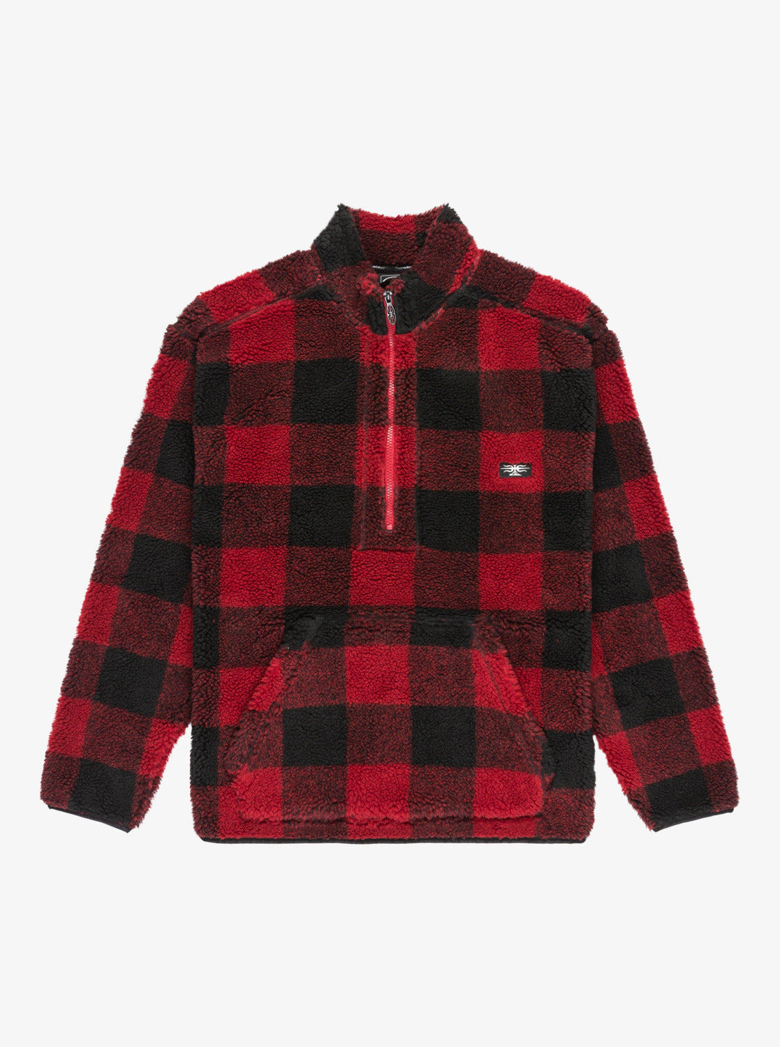 Quiksilver Mens Mercury Woodlands Half Zip Sherpa Jacket - Woodlands Biking Red
