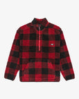 Quiksilver Mens Mercury Woodlands Half Zip Sherpa Jacket - Woodlands Biking Red