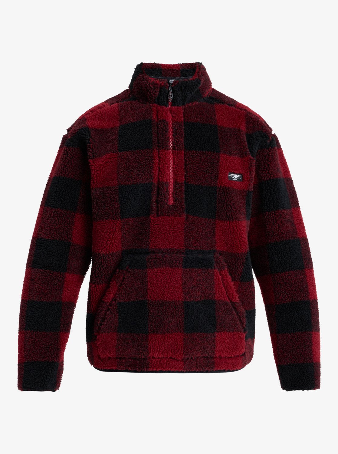 Quiksilver Mens Mercury Woodlands Half Zip Sherpa Jacket - Woodlands Biking Red