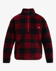 Quiksilver Mens Mercury Woodlands Half Zip Sherpa Jacket - Woodlands Biking Red