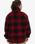 Quiksilver Mens Mercury Woodlands Half Zip Sherpa Jacket - Woodlands Biking Red