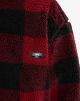 Quiksilver Mens Mercury Woodlands Half Zip Sherpa Jacket - Woodlands Biking Red
