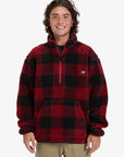 Quiksilver Mens Mercury Woodlands Half Zip Sherpa Jacket - Woodlands Biking Red
