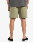 Quiksilver Mens Taxer 18" Elastic Waist Walkshorts - Aloe