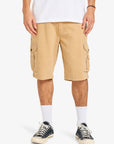 Quiksilver Mens Crucial Battle 21" Cargo Walkshorts - Khaki - ManGo Surfing