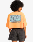 Quiksilver Womens UNI Maxi Cropped T-Shirt - Tangerine - ManGo Surfing