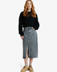 Roxy Cold Winds Midi Length Denim Skirt - Mid Grey - ManGo Surfing