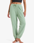 Roxy Womens Oasis Haze Ii Elastic Waist Pants - Basil - ManGo Surfing