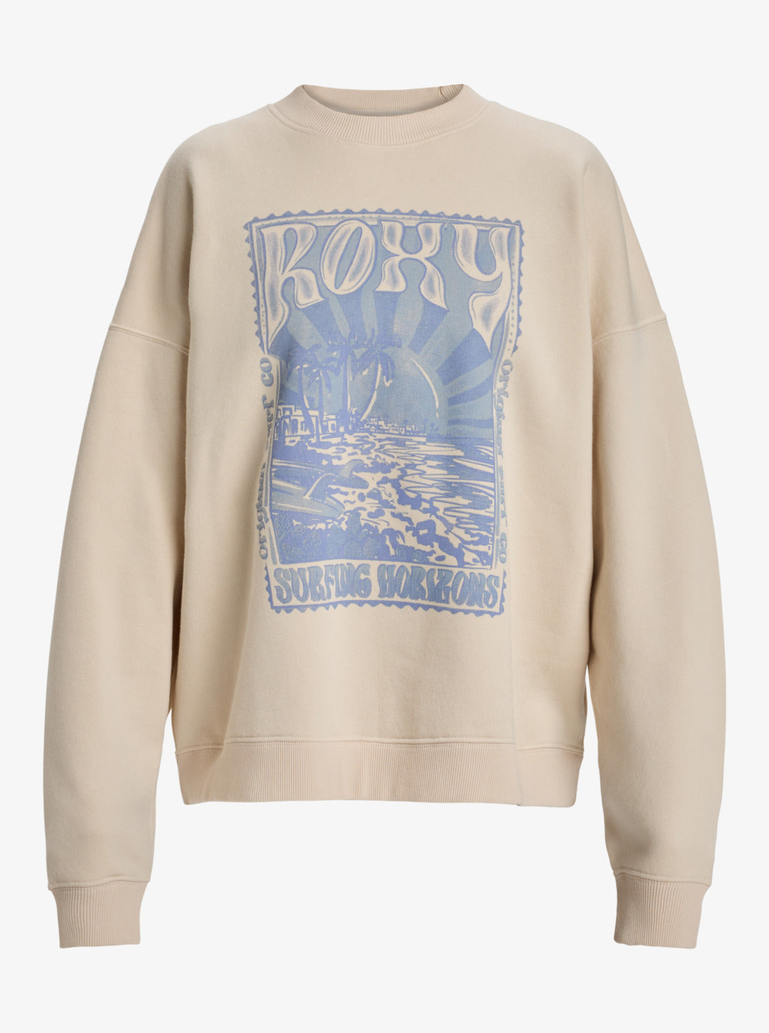 Roxy Womens Lineup Crew Neck Sweatshirt - Parchment - ManGo Surfing