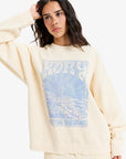 Roxy Womens Lineup Crew Neck Sweatshirt - Parchment - ManGo Surfing