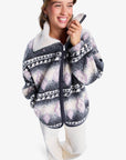 Roxy Womens Feels Like Winter Oversized Sherpa Zip Jacket - Parchment - ManGo Surfing