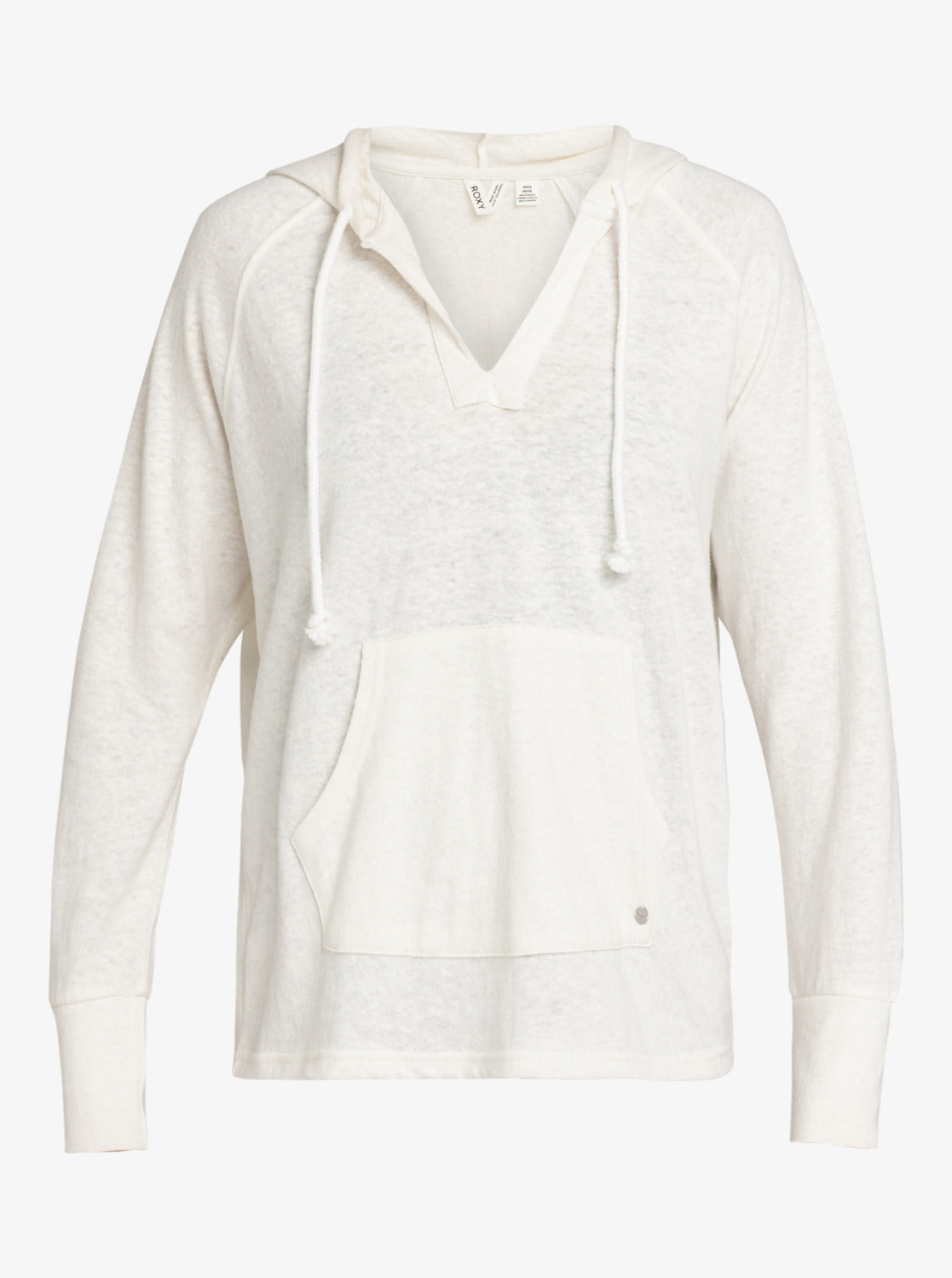 Roxy Womens Destination Surf Pullover Hoodie - Snow White - ManGo Surfing