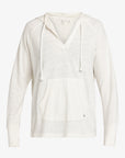 Roxy Womens Destination Surf Pullover Hoodie - Snow White - ManGo Surfing
