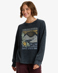 Roxy Womens Eastside Midweight Crew Neck Top - Anthracite - ManGo Surfing