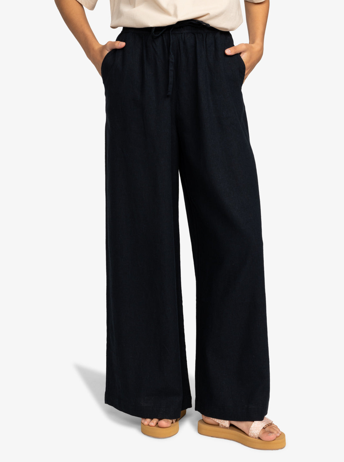 Roxy Womens Lekeitio Break Elasticated Waist Trousers - Anthracite - ManGo Surfing