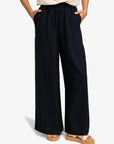 Roxy Womens Lekeitio Break Elasticated Waist Trousers - Anthracite - ManGo Surfing