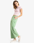 Roxy Womens Break My Soul Elastic Waist Pants - Basil - ManGo Surfing
